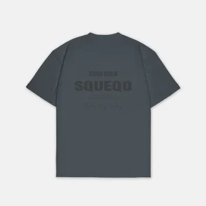 Graues T-Shirt mit monochromem Studio Berlin Print